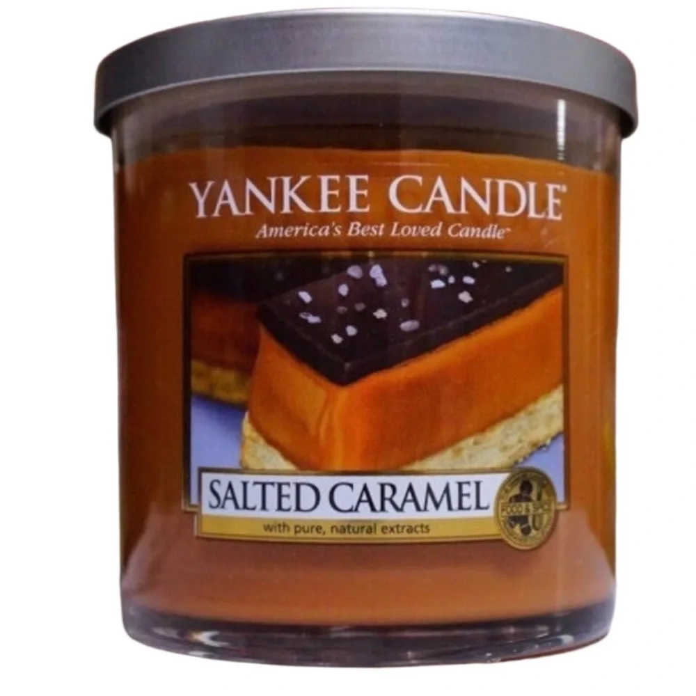 Yankee Candle-Salted Caramel Scented Candle – 5oz Glass Jar – Single Wick